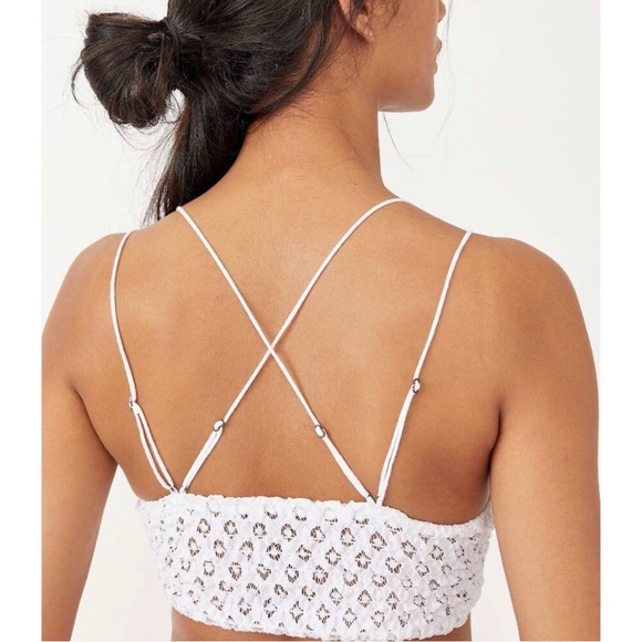 Free People Adella White Lace Bralette Small - Picture 3 of 5